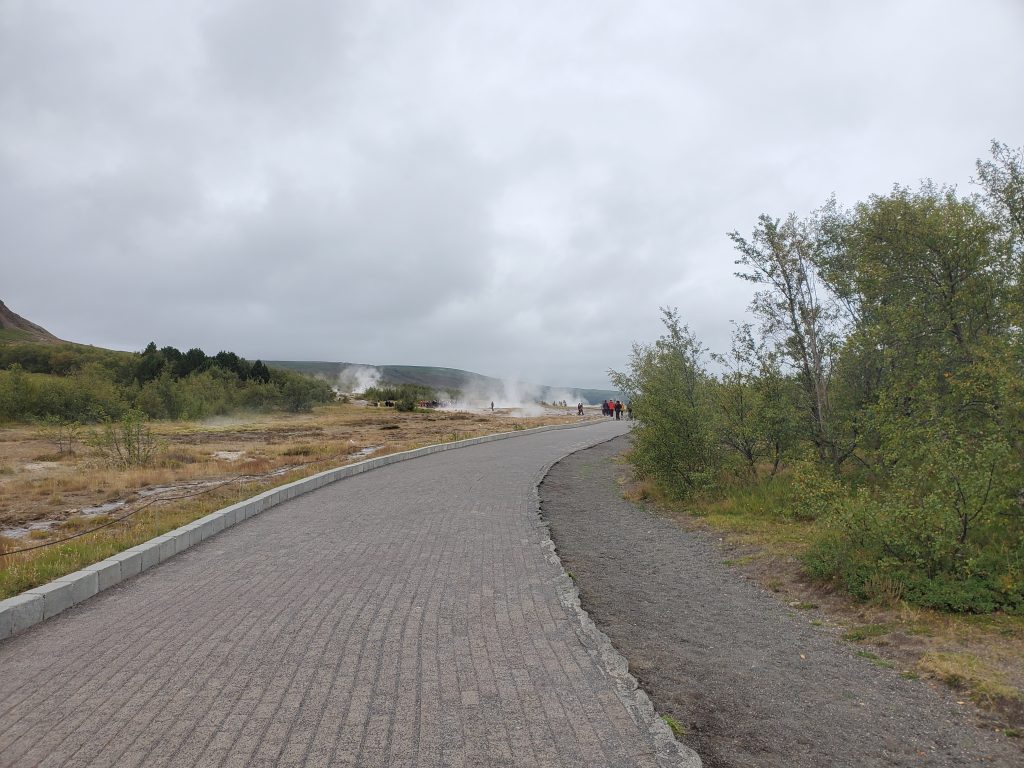 paver path leading to Geysir