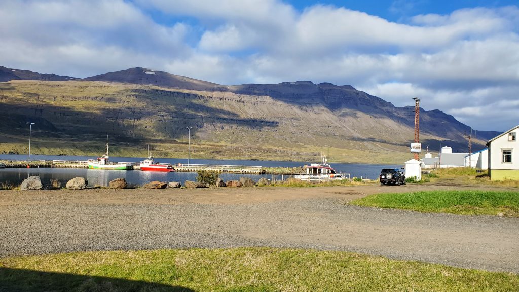 parking lot near the ocean