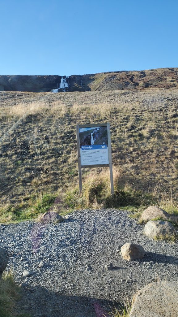 waterfall signage