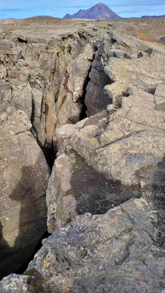 crack in the earth above the cave