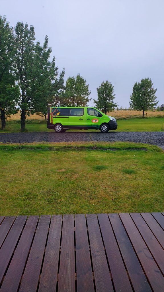 camper van in a parking spot