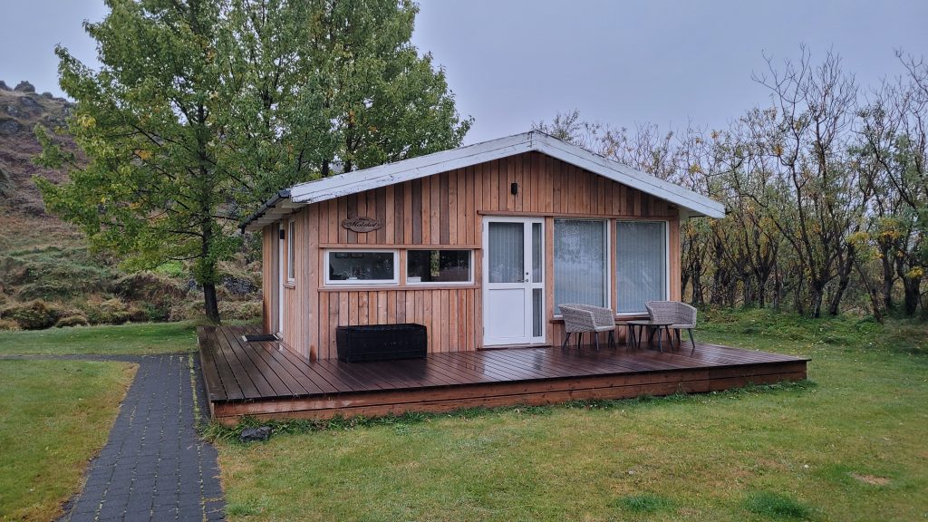 a wooden cottage