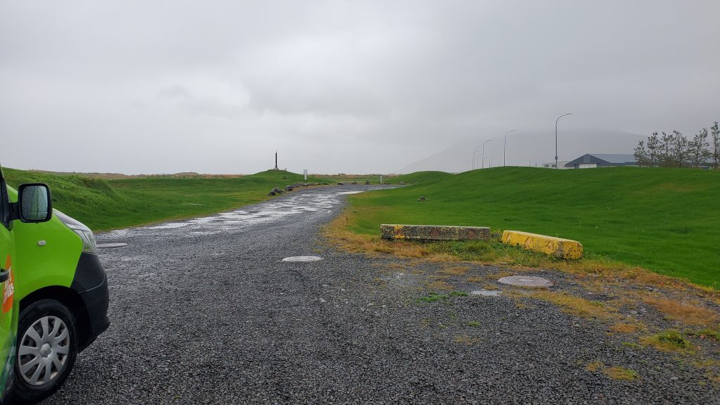 gravel road in campground