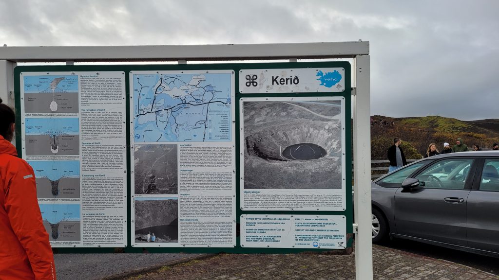 Kerid Crater information board